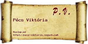 Pécs Viktória névjegykártya